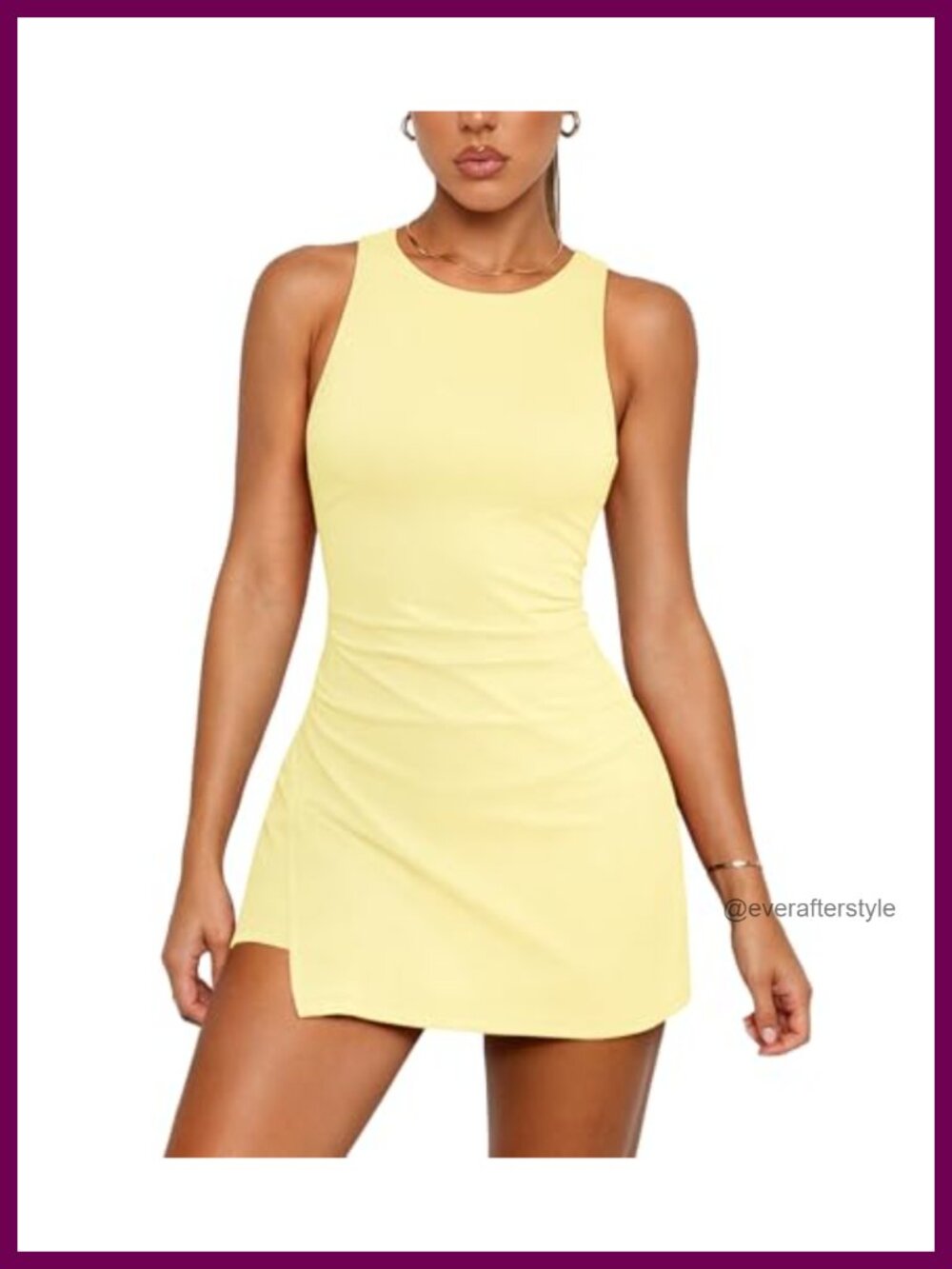 Racerback Tennis Dress Golf Active Set with Shorts